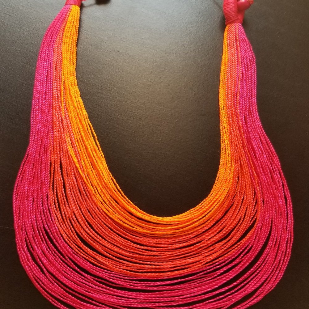 New Handmade Necklace Colorful 80 Strings - Picture 2 of 8